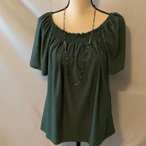 Short sleeve Blouse in Sz L NWOT/Green